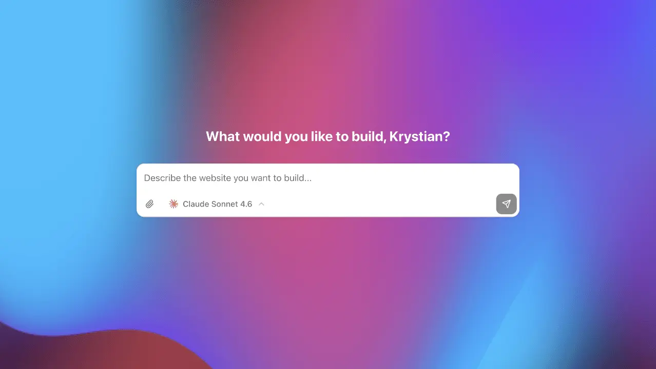 No-code prompt for building a website with AI without coding