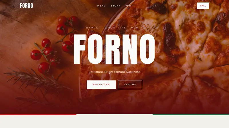 Pizza Website Template website template preview