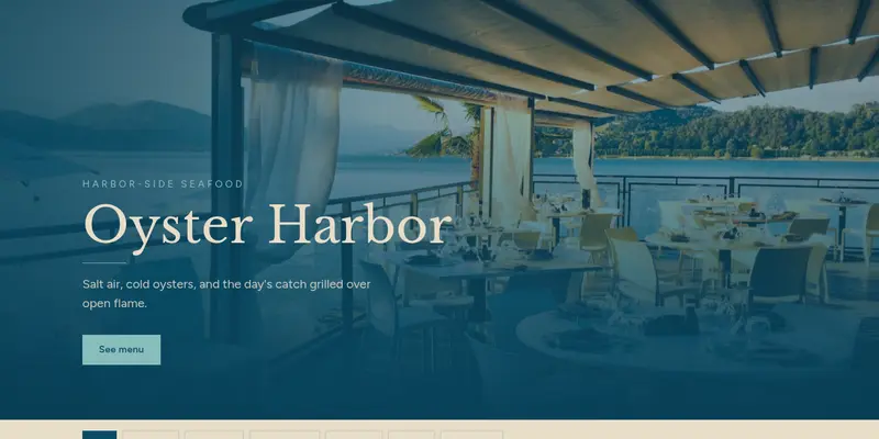 Oyster Menu Template website template preview