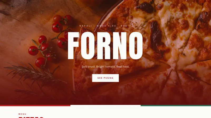 Forno Restaurant Template website template preview
